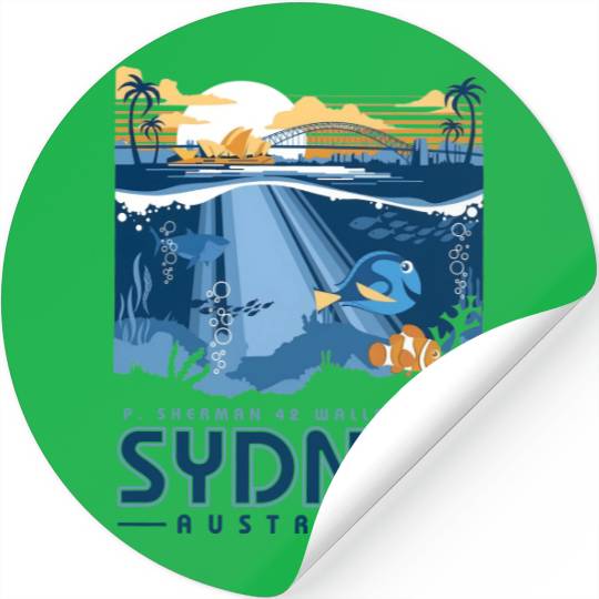Disney Finding Nemo Sydney Australia Poster Stickers