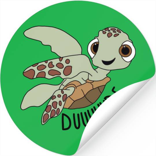 Cute Duuuude Stickers, Cute Squirt Turtle Stickers, Finding Nemo, Disney Matching Stickers