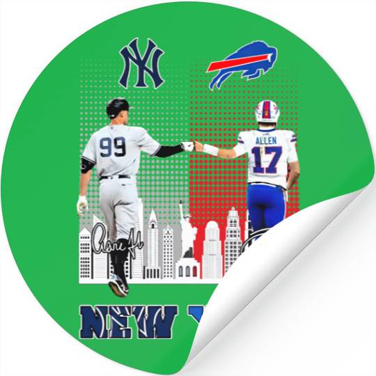 The New York City Sports Teams Aaron Judge Josh Allen Signature Stickers