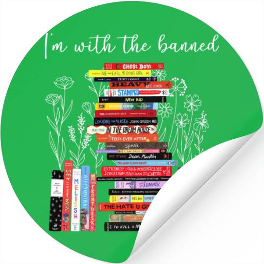 Discover I'm With The Banned, Banned Books Stickers, Banned Books Stickers
