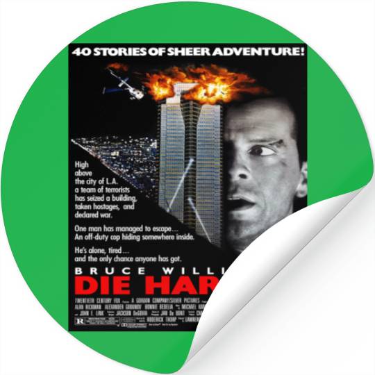 Die Hard Movie Soft Stickers, Die Hard Poster Stickers