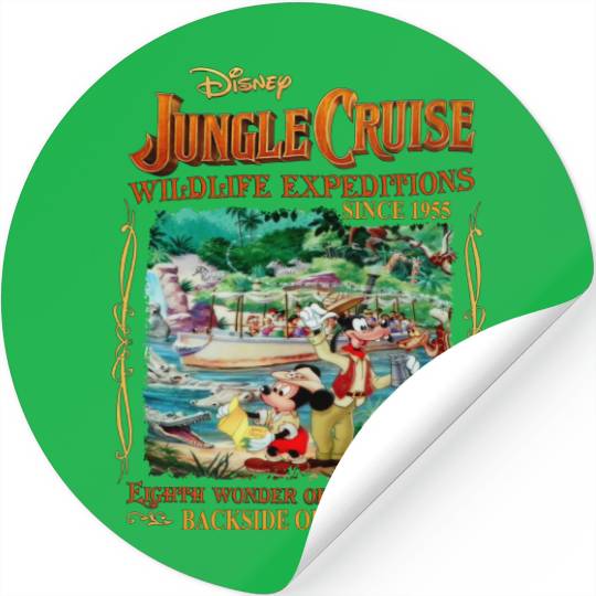 Jungle Cruise Stickers, Jungle Mickey Mouse Stickers, Walt Disneyworld Trip Stickers