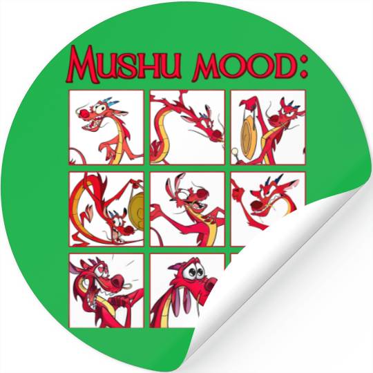 Disney Mulan Mushu Mood Cute Face Stickers Emotion Of Mushu Unisex Stickers