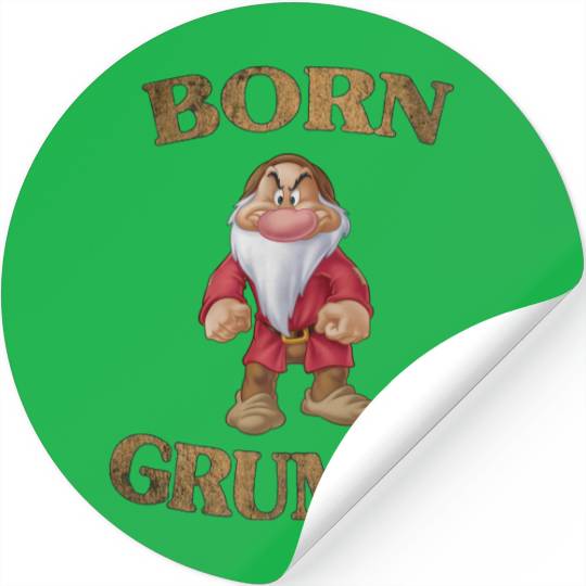 Disney Grumpy Dwarf Born Grumpy Stickers