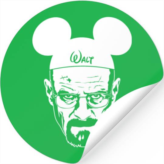 Walter White Heisenberg Walt Stickers, Walt Breaking Disney, Walt White Stickers
