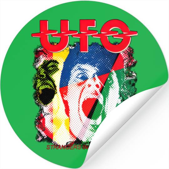 UFO Band Stickers, Vintage 1979 UFO World Tour Rock Concert Stickers