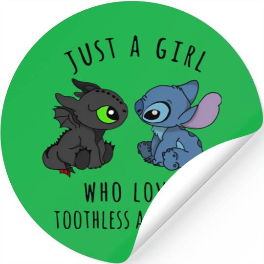 Just A Girl Who Loves Toothless And Stitch Stickers, Stitch Stickers, Cute Disney Stickers, Disney Matching Stickers
