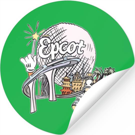 Disney Epcot Stickers, Vintage Epcot 1982