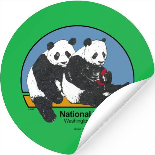 80s National Zoo Panda Stickers Vintage Washington DC Graphic Animal Stickers