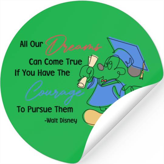 Disney Senior Stickers, Mickey Graduation 2023 Stickers