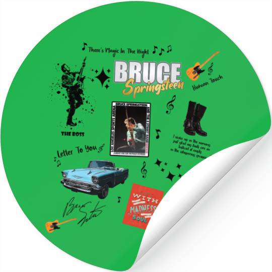 Vintage Bruce Springsteen Stickers , Bruce Springsteen Merch Stickers