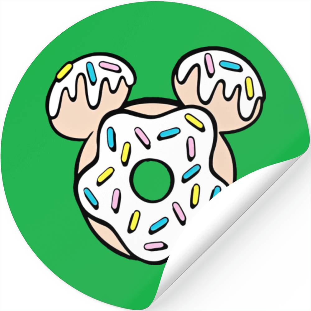 Mickey Donut Head, Disney Snacks, Disney Family Vacation Stickers