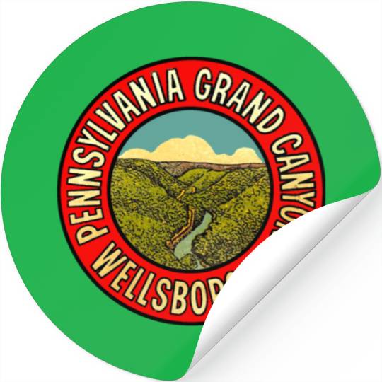 Pennsylvania Grand Canyon Wellsboro Vintage Travel Decal Stickers