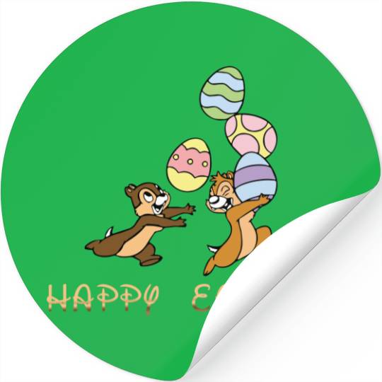 Chip and Dale Easter Stickers, Disney Easter Stickers, Happy Easter Stickers, Disneyworld Family Trip Stickers