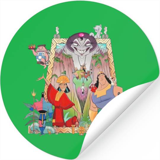 Disney The Emperors New Groove Krock Kuzco Yzma Retro Stickers, Disneyland Trip Unisex Stickers