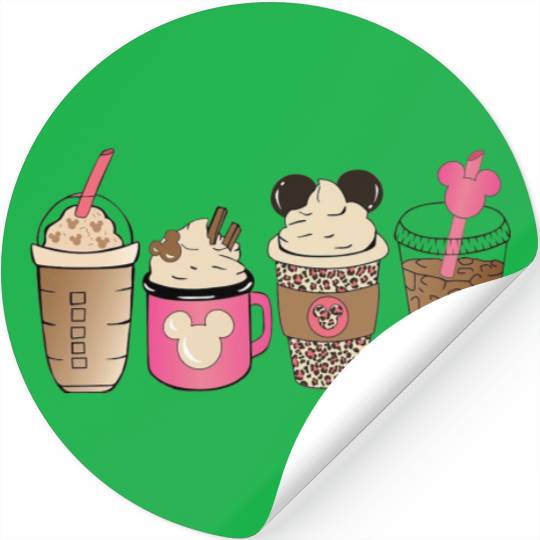 Disney Snacks Coffee Stickers, Epcot Stickers, Disney Drink Coffee Stickers, Disney Snacks Stickers
