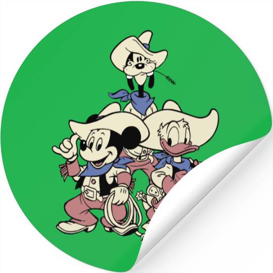Disney Mickey & Friends Goofy Donald Mickey Cowboy Up Stickers