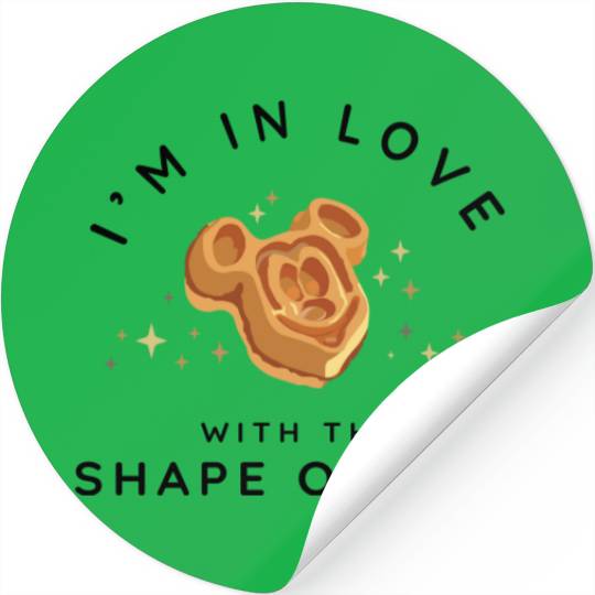 I'm In Love With The Shape Of You Stickers | Mickey Waffle | Disney Snacks