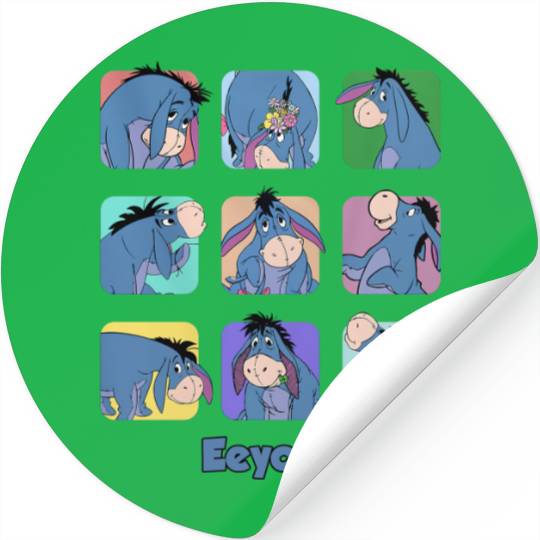 Disney Eeyore Moods Stickers, Eeyore Portrait Winnie The Pooh Characters Stickers