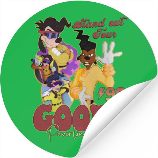 Disney Retro 90s A Goofy Movie Powerline Stand Out Tour 94 Comfort Stickers