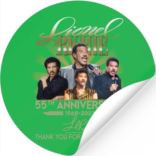 Lionel Richie 55th Anniversary 1968 - 2023 Thank You Stickers