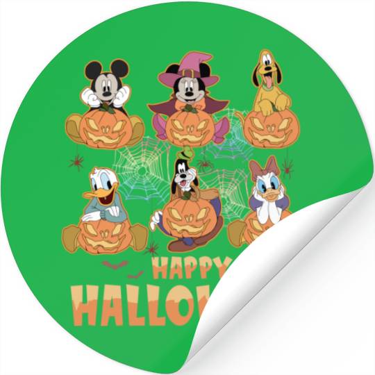 Vintage Mickey and Friends Halloween Stickers, Disney Pumpkin Stickers