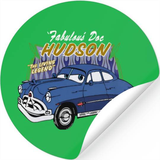 Doc Hudson Stickers, Disney Comfort Colors Stickers, Fabulous Hudson Stickers
