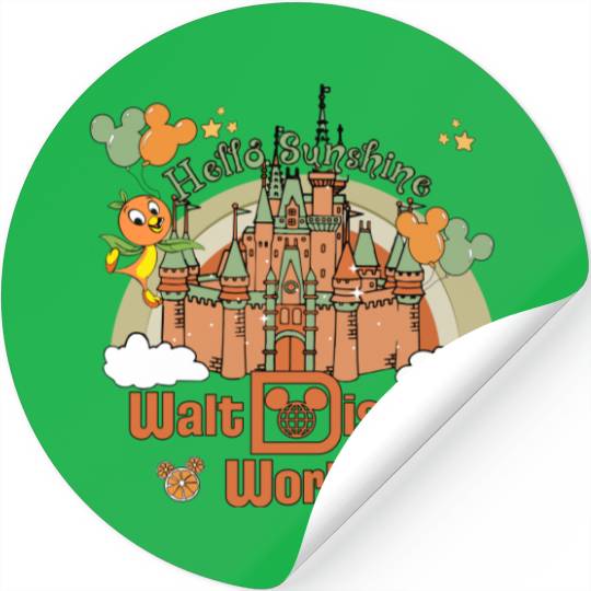 Orange Bird Tank, Disney Epcot Flower Tank, Orange Bird Stickers