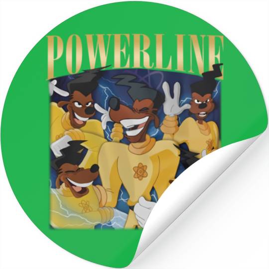Vintage Disney Powerline Stickers, Powerline Stand Out Tour Stickers, Powerline Goofy Movie