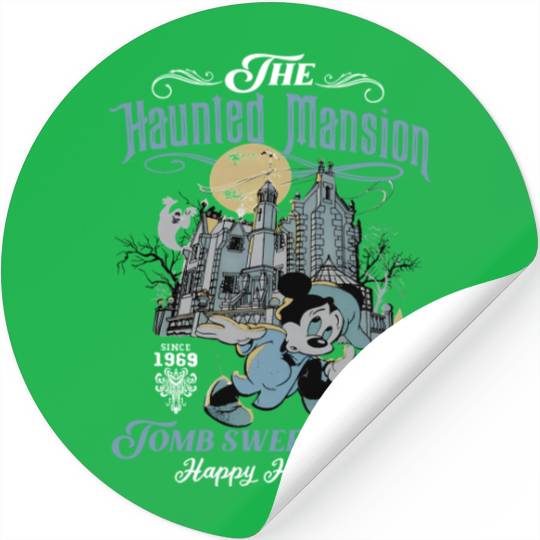 The Haunted Mansion Retro Stickers, Vintage Disney Ride Stickers