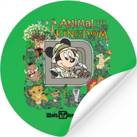 Retro Disneyland Animal Kingdom Stickers, The Lion King Characters Stickers
