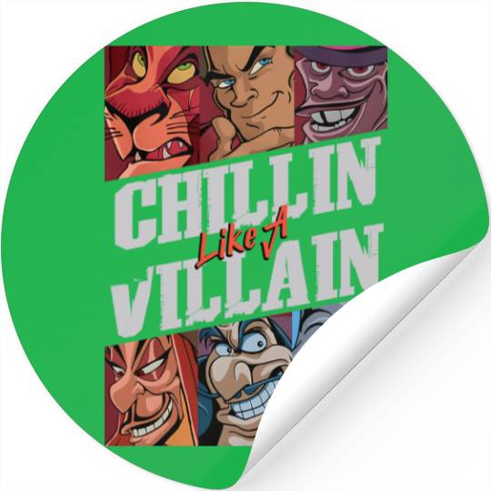 Disney Villains Chillin Like A Villain Group Portrait Stickers