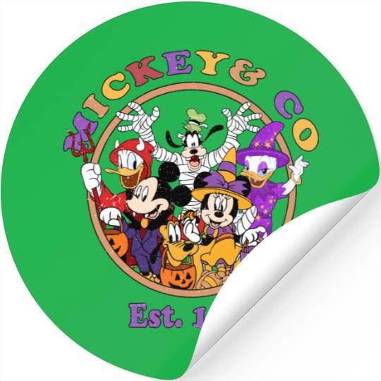 Mickey and Co Halloween Stickers, Disney Halloween Stickers, Mickey and Friends Halloween Stickers Stickers