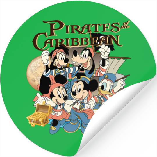 Disney Pirates Of The Caribbean Vintage Stickers