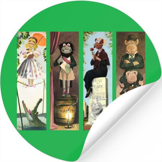 Disney The Muppets Haunted Mansion Halloween Retro Stickers, Three Hitchhiking Ghosts Stickers