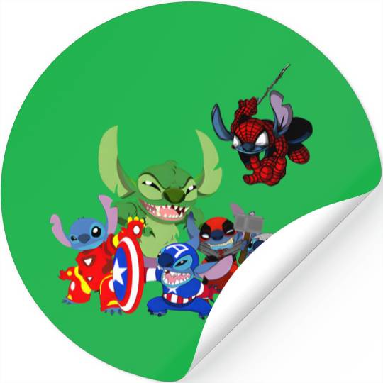Stitch Avengers Marvel Deadpool Disneyland Stickers
