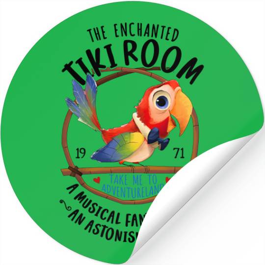 Retro Disneyland Enchanted Tiki Room Stickers