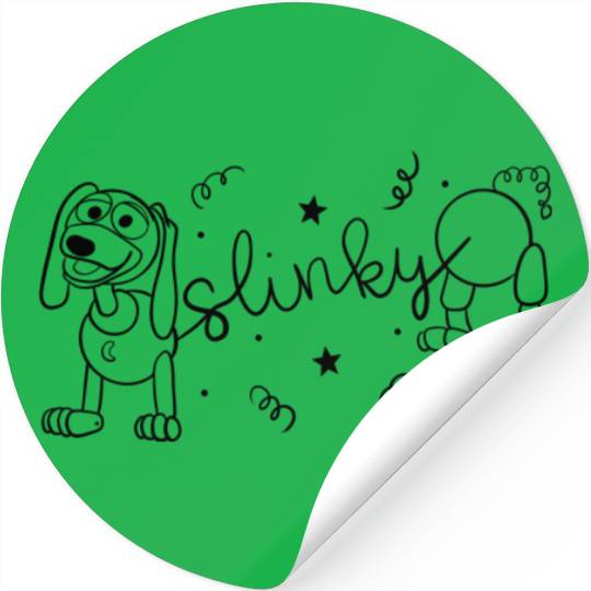 Cute Slinky Dog Disney Stickers, Disney Stickers, Mickey Ears Slinky Dog Stickers
