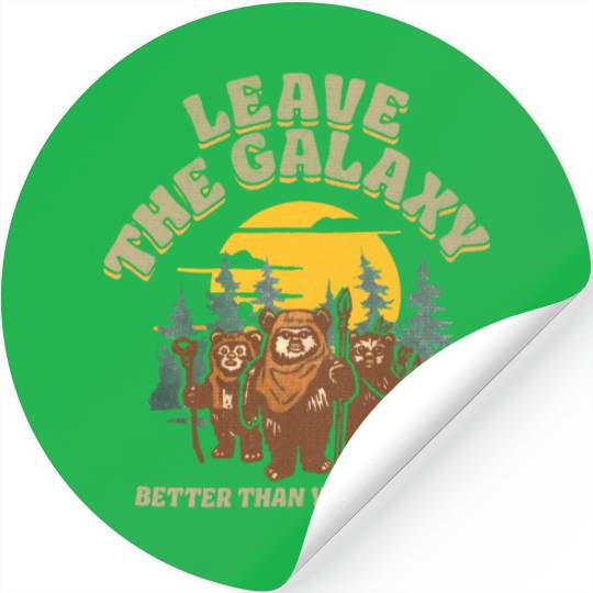 Vintage Disney Star Wars Ewok Stickers, Leave The Galaxy Better