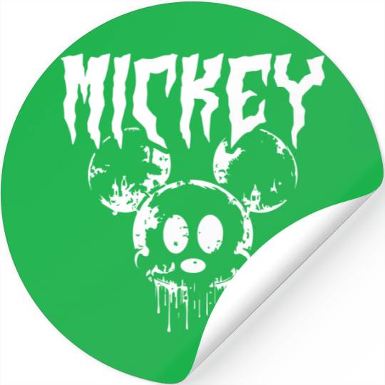 Mickey Mouse Metal Stickers: Unisex Disney Goth Punk Stickers Deathmetal Halloween