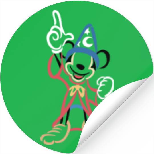 Sorcerer Mickey Embroidered Crewneck, Disney world embroidered Stickers