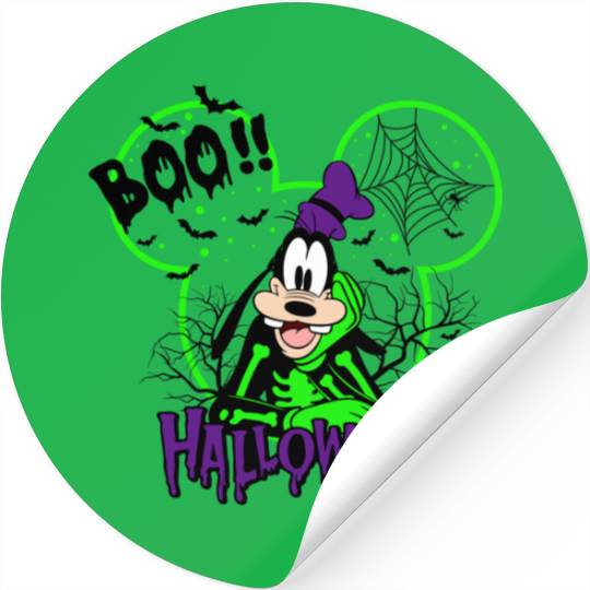 Retro Disney Halloween Stickers, Halloween Matching