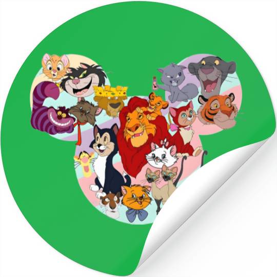 Disney Cats Stickers, Animal Kingdom Stickers, Mickey Mouse and Friends Stickers, Simba Stickers