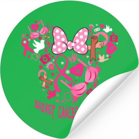 Breast Cancer Warrior Disney Minnie Stickers