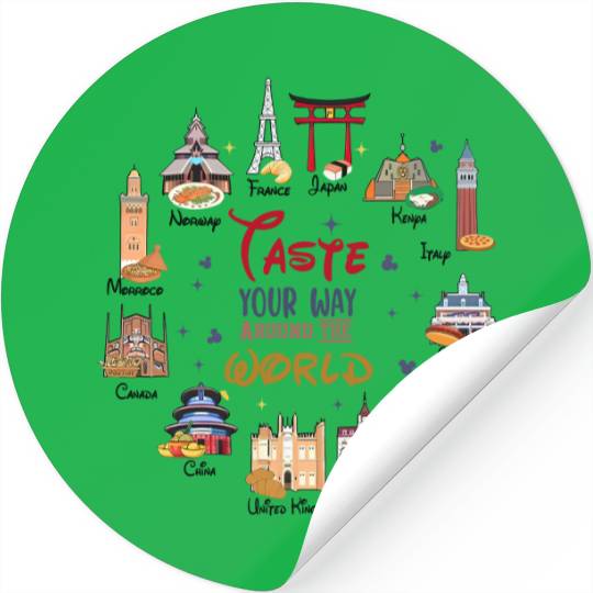 Disney Epcot World Showcase Countries Food Taste Your Way Around The World Stickers, Epcot Food and Wine Festival 2023