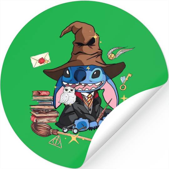Stitch Witch Disney Trip Wizard Harry Potter Universal Studios Stickers, Stitch Lover Gift