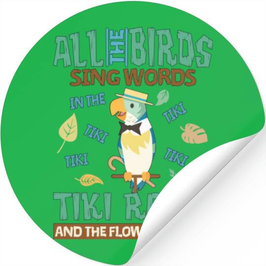 Retro Disneyland Enchanted Tiki Room Stickers