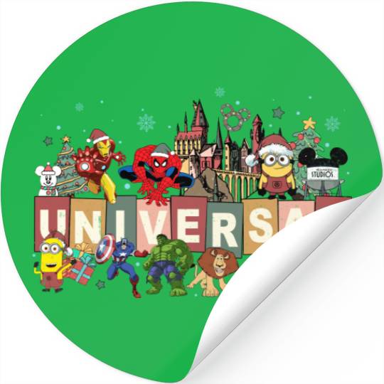 Universal Studios Christmas Stickers, Disneyland Christmas Stickers