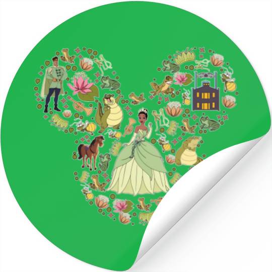 Disney Princess Stickers, Tiana Stickers, Princess Mickey Head, Disneyland Trip Stickers