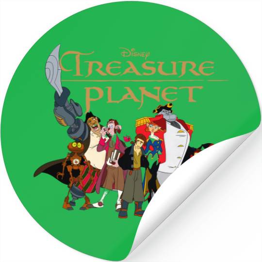 Disney Treasure Planet Logo and Characters Stickers